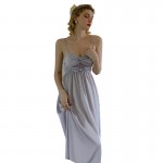 Guiruo Brand Long Ice Silk Private Room Hanging Pajama Dress with Butterfly Sweetheart Pajama Home Furnishing Set P3325