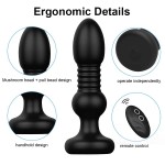 Telescopic vibration vestibular anal plug masturbator wireless vestibular anal plug male and female masturbator prostate massage stick adult