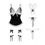 Guiruo Autumn and Winter Fun Lingerie Sexy Velvet Rabbit Girl Bodysuit Role Playing Uniform Set 2573