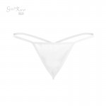 Guiruo Fun Lingerie Women's Seduction Charm Satin G-string Pants Low Waist Solid Color Thin Ribbon Sexy Underwear Replacement P28