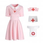 Guiruo Fun Lingerie Sweet Lacing Bow Passionate Nurse Dress Role Playing Pure Desire Uniform Set 2583