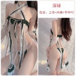 Guiruo Fun Lingerie Sexy Breast Dewing Temptation Hanging Neck Mesh Classical Hanfu Role Playing Uniform Set 777