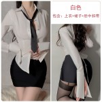 Guiruo Sexy OL Style Hot Secretary Role Playing Shirt Wrapped Hip Skirt Professional Uniform Temptation Set C3393