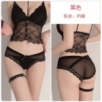 Guiruo Fun Underwear Sexy Perspective Mesh Attraction Cute and Sweet Bow Knot Low Waist Underwear Triangles 1179