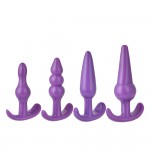 Silicone Vestibular Anal Plug 4-piece Set of Fun Masturbation Device for Women's Products: Anal Plug, Vestibular Pull Ball, and Anal Plug Set