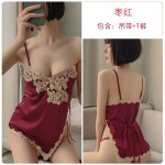 Guiruo Silk Pajamas Women's 2020 New Spring/Summer Suspended Sleepwear V-Neck Sexy Short Skirt Thin Home Furnishing 756