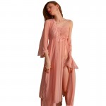 Guiruo Fun Lingerie Sexy Lace Perspective Attractive Comfortable Pure Desire Sling Sleeping Dress Outer Robe Uniform Set 2291