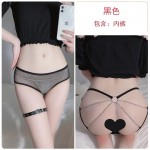 Guiruo Fun Lingerie Women's Sexy Metal Temptation Chain Open Release Free Underwear Hot Flirting Triangle Pants 1145