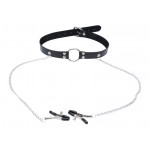 Neck collar, neck cuffs, breast clip chain, SM props, sex tools, couple's sex products, sex products, SM binding straps, adjustment