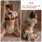 Guiruo Fun Underwear Sexy, Spicy, Hollow Out, No Take Off, Three Point Dew, Sweet Maid Uniform, Temptation Set 150