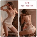 Guiruo Fun Lingerie Sexy and Sexy, Sexy and seductive Lace Teasing Lace Lace Lace Lace Lace Strap Sleeping Dress Home Suit Set 966