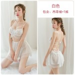 Guiruo Sexy Pajamas Women's Lace Nightwear Thin Low cut Adult Hot Strap Fun Underwear Home Fury 568