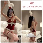 Guiruo Autumn and Winter Fun Lingerie Sexy Velvet Rabbit Girl Bodysuit Role Playing Uniform Set 2573