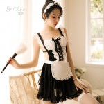 Guiruo Foreign Trade High end Sexy Cute Uniform Seduction Passionate Maid Dress Servant Fun Set Underwear Transparent 178