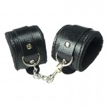 SM Adult Sex Fun Leather Plush Handcuffs Alternative Couple Toy Binding Fun Bed Strap Props