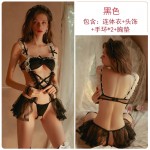 Guiruo Fun Lingerie Sexy Lace Passion No Take Off Maid Lace Lacing Puffy Dress Uniform Sao Set Issued on behalf of 1555