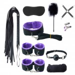 SM Fun Products Set Couple Binding and Binding Straps Adult Fun Toy Ribbon 10 Piece Set of Hand and Foot Cuffs