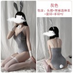 Guiruo Fun Underwear Velvet Sexy Deep V Tight Fit One Piece Open Range Rabbit Girl Role Playing Uniform Set 158