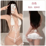 Guiruo Fun Lingerie Attractive Charm Hollow out Three Point Temptation Passion No Drop Chest One Piece Uniform Set 1846