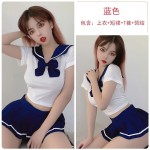 Guiruo Fun Lingerie Sexy Waistless Pure Student Costume Role Playing Japanese Sailor Uniform Set 600