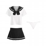 Guiruo Fun Lingerie Sexy Waistless Pure Student Costume Role Playing Japanese Sailor Uniform Set 600