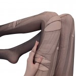 Guiruo Fun Lingerie Women's Flirting Hand Tear Silk Socks Open Range No Tear Off Silk Socks Ultra Thin and Tear Hole Free Leggings Socks w7