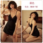 Guiruo Brand New European and American Spring/Summer Pajamas Sexy Lace Palace Style Princess Suspended Sleeping Dress Home Suit 700