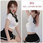 Guiruo Fun Lingerie Sexy Waistless Pure Student Costume Role Playing Japanese Sailor Uniform Set 600