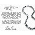 Cultured Pearl Pendant Necklace for Women in Sterling Silver, Infinity Design with Black Tahitian South Sea Pearl - THE PEARL SOURCE