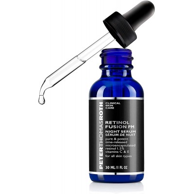 Peter Thomas Roth Retinol Fusion PM Night Serum, Hydrating Retinol Facial Serum, 1.5% Microencapsulated Retinol for Fine Lines, Wrinkles, Uneven Skin Tone, Texture and Radiance