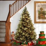 National Tree Company &#39;Feel Real&#39; Pre-lit Artificial Christmas Tree | Includes Pre-strung White Lights | Flocked with Cones | Carolina Pine - 6.5 ft