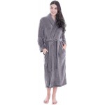 Simplicity Men/Women Luxurious Plush Kimono Bathrobe with Side Pockets