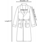 Simplicity Men/Women Luxurious Plush Kimono Bathrobe with Side Pockets