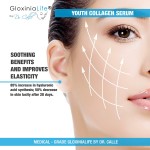 GloxiniaLife by Dr. Calle Youth Collagen Serum - 100% Pure Hyaluronic Acid & Collagen Boost for Face & Eyes, Fine Lines & Wrinkles - Topical Anti Aging, Natural Plump - Moisturizer Skin Formula, 1 oz