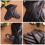 Elma Womens Classic Touchscreen Texting Winter Warm Driving Hairsheep Leather Gloves 100% Pure Cashmere Lined