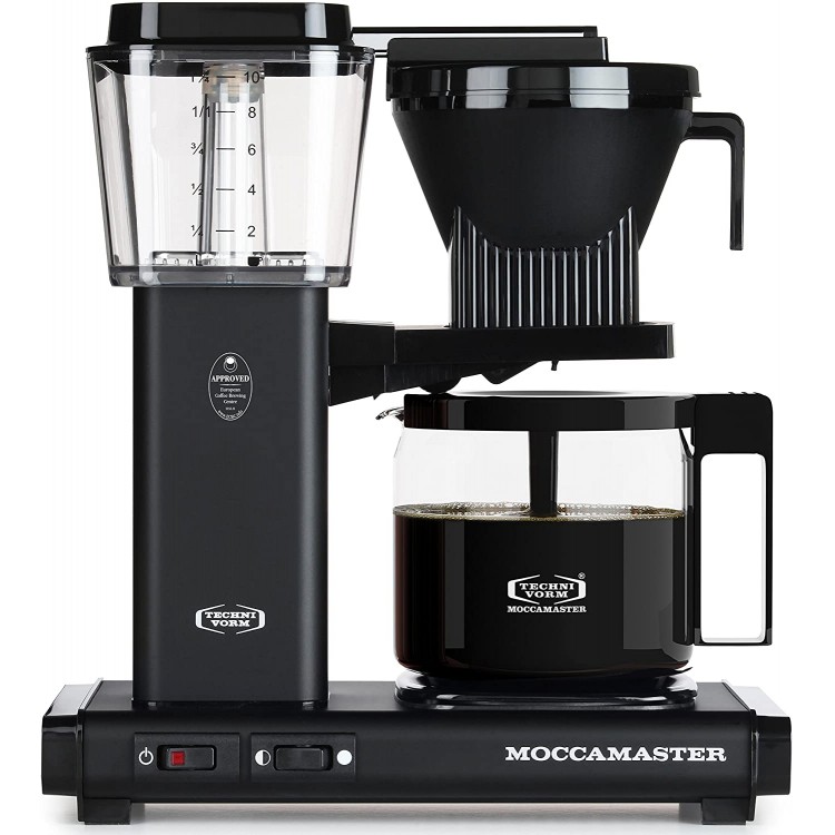 Technivorm Moccamaster 59656 KBG, 10-Cup Coffee Maker, 40 oz, Matte Black