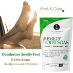 Tea Tree Oil Foot Soak with Epsom Salt &amp; Mint, Feet Soak Helps Toenail System, Athletes Foot &amp; Stubborn Foot Odor - Foot Bath Salt Softens Calluses &amp; Soothes Sore Tired Feet, 14 Ounce