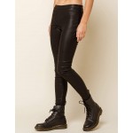 Womens Luxury Vegan Leather Pants, Comfortable Biker Style Leggings, Super Soft High Waist, Tummy Control