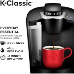 Keurig K-Classic Coffee Maker, Single Serve K-Cup Pod Coffee Brewer, 6 to 10 Oz. Brew Sizes, Black