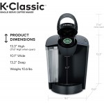 Keurig K-Classic Coffee Maker, Single Serve K-Cup Pod Coffee Brewer, 6 to 10 Oz. Brew Sizes, Black