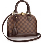 Authentic Louis Vuitton Damier Alma BB Cross Body Handbag Article: N41221 Made in France