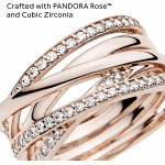 Pandora Jewelry Entwined Cubic Zirconia Ring in Pandora Rose