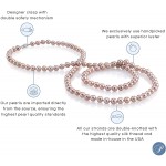 THE PEARL SOURCE AAA Quality Round Pink Freshwater Cultured Pearl Necklace for Women