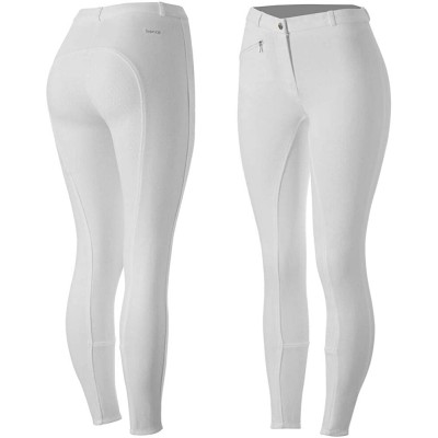 HORZE Active Women's Silicone Grip Full Seat Riding Breeches - Black - 22