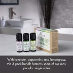 Ellia Diffuser Essential Oil | Peppermint, Lavender, Lemongrass | 10ml 3-pack, 100% Pure, Therapeutic Grade