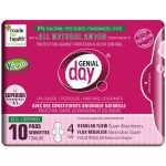 GENIAL DAY Organic Period Kit, Mix of 9 Packs (Regular 3, Heavy Flow 2, Liners 4)