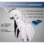 ANDORRA Women&#39;s Waterproof Touchscreen Ski Gloves