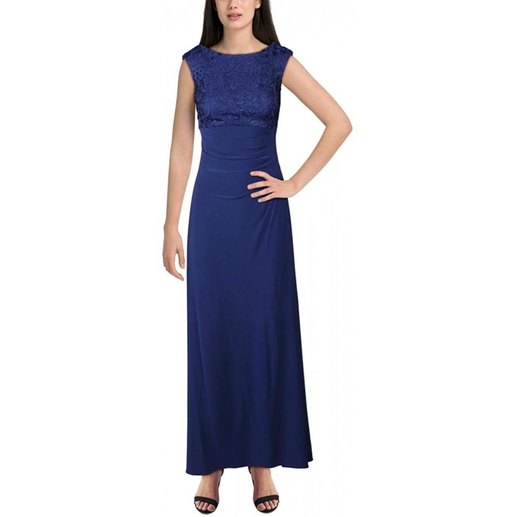 Alex Evenings Women's Long Cowl Back Dress (Petite and Regular)