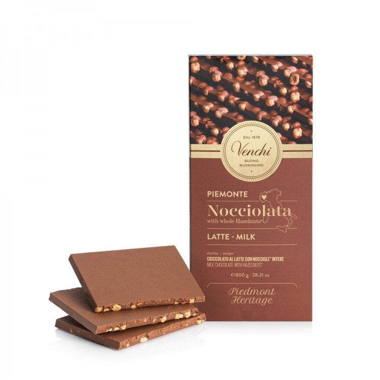 Venchi Milk Chocolate Maxi Bar with Hazelnuts 1.76lb