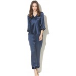 CLC Women&#39;s Pure Mulberry Silk Nightshirt Pajama Set Sleep Sets